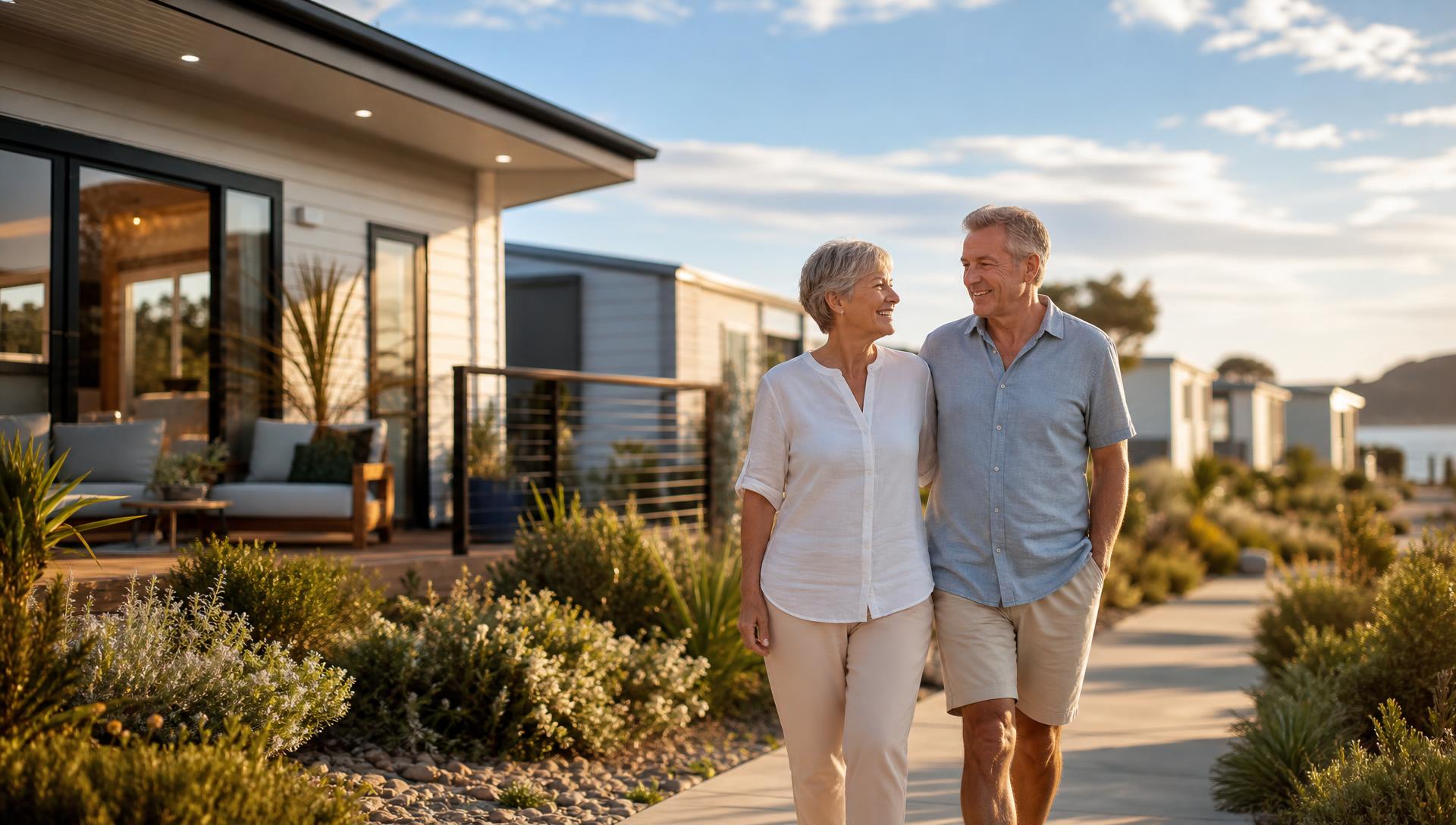 Modern manufactured home in a coastal NSW park